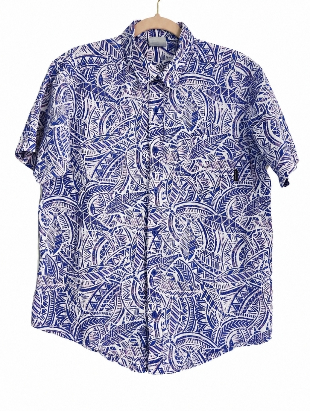 Men's Columbia Button Down Short Sleeve Shirt Size Medium